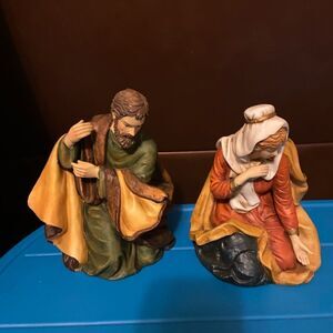 Christmas‎ nativity characters Mary Joseph? 7”x5” Owell